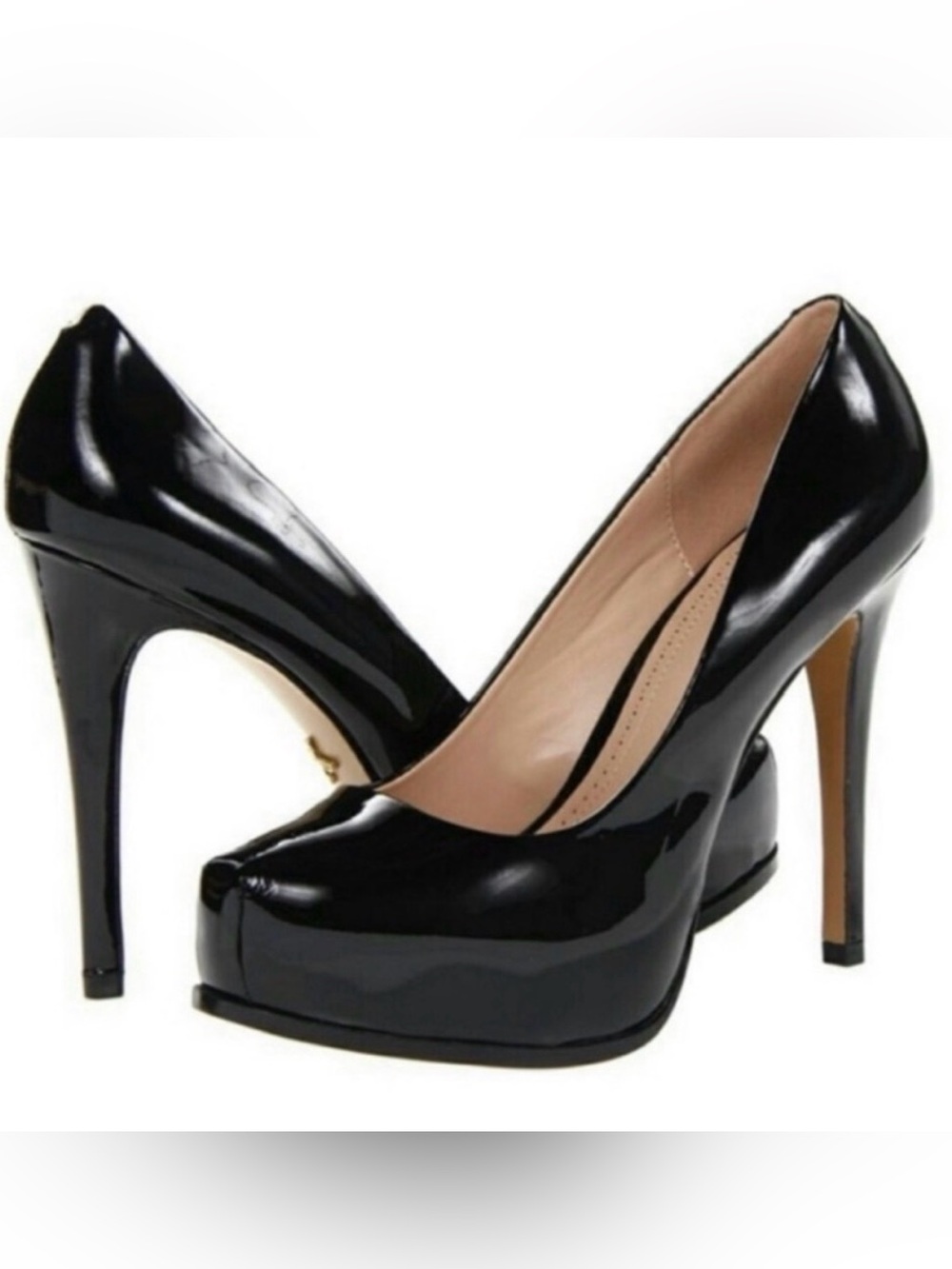 POUR LA VICTOIRE Black Patent Leather Irina Platform Pumps - Sz 8.5